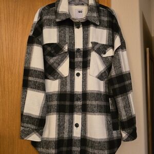 SO Monochrome Plaid Shirt